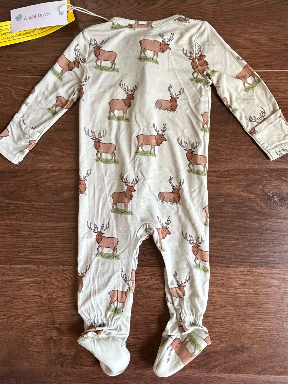 Angel Dear Moose Bamboo Footie 3-6m